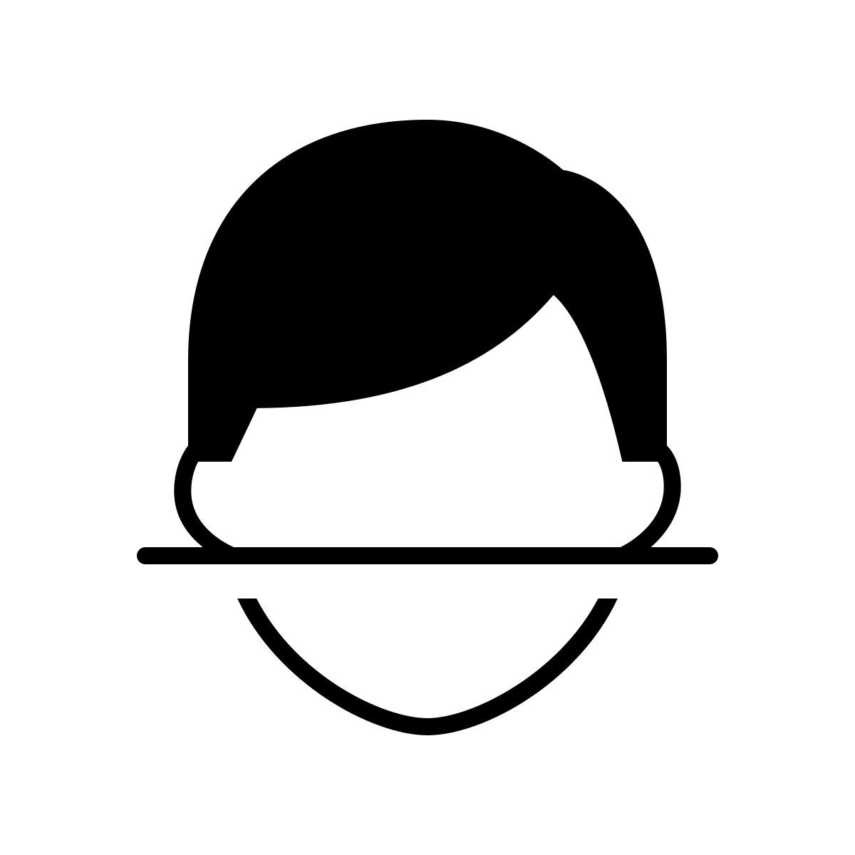 apple sf ultralight filled style facial recognition icon