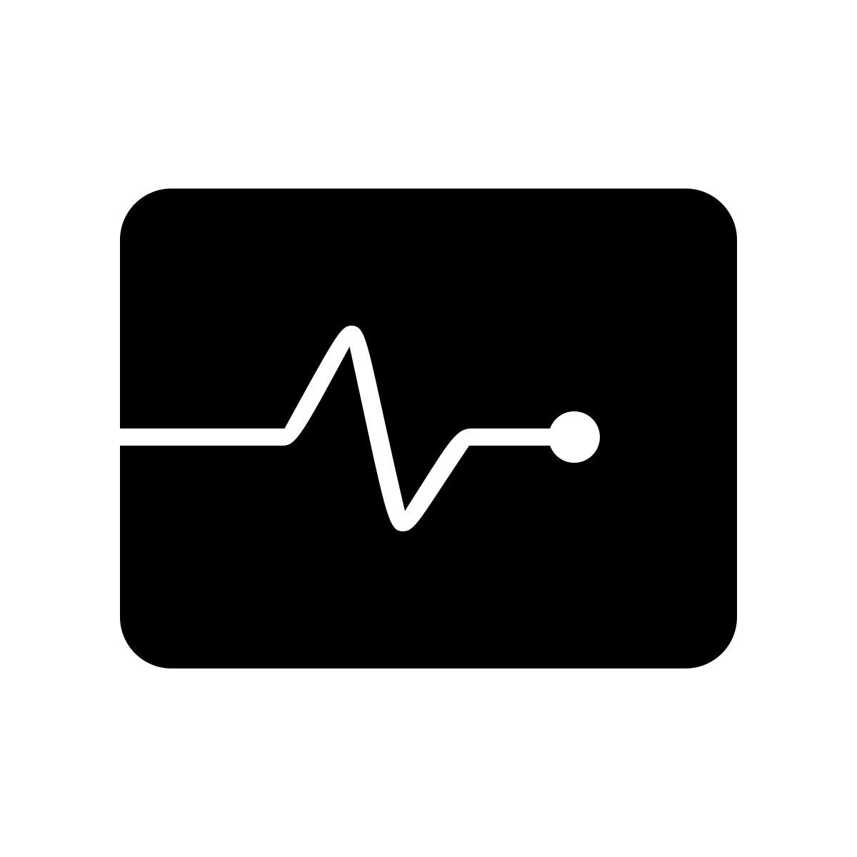 apple sf ultralight filled style heart monitor icon