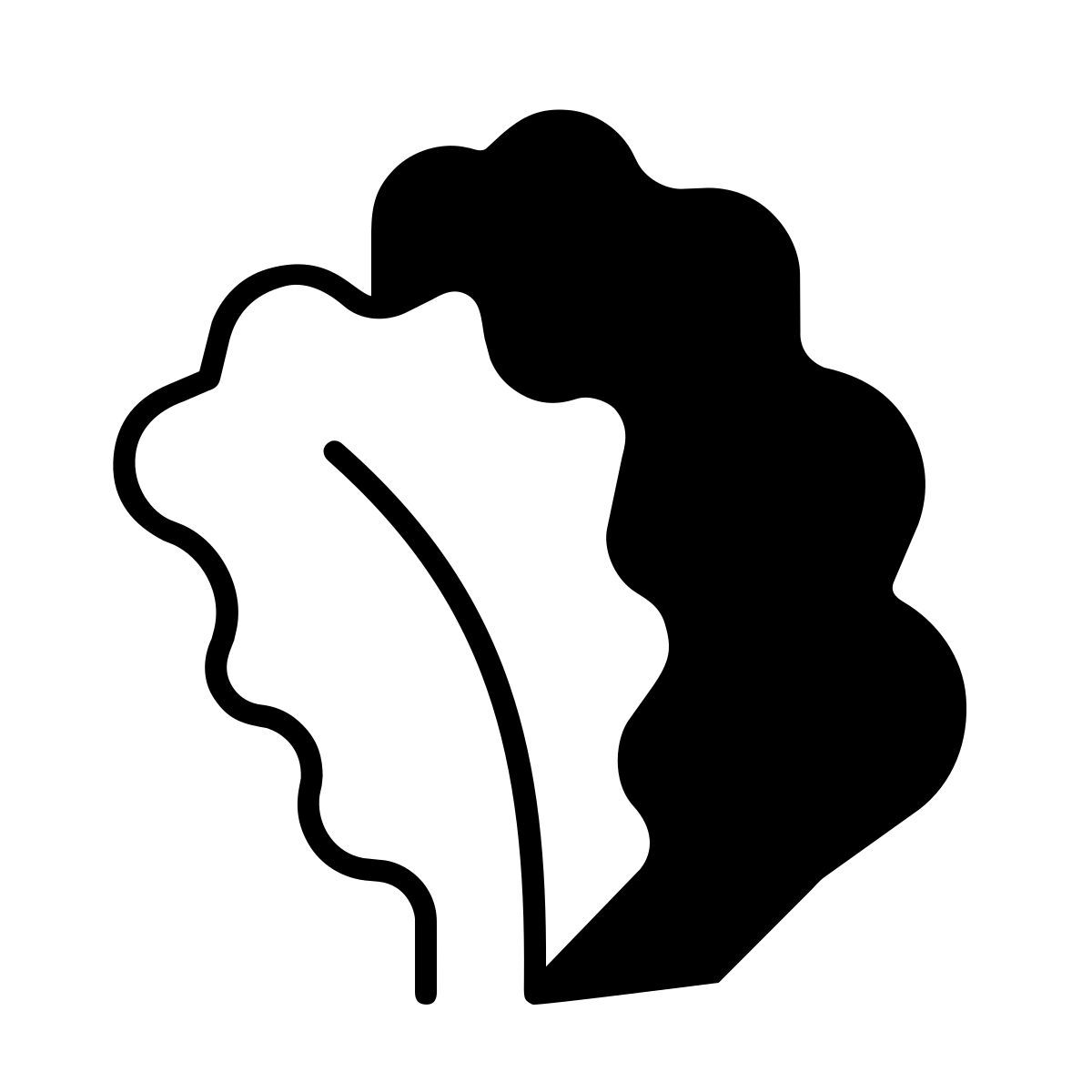 apple sf ultralight filled style lettuce icon