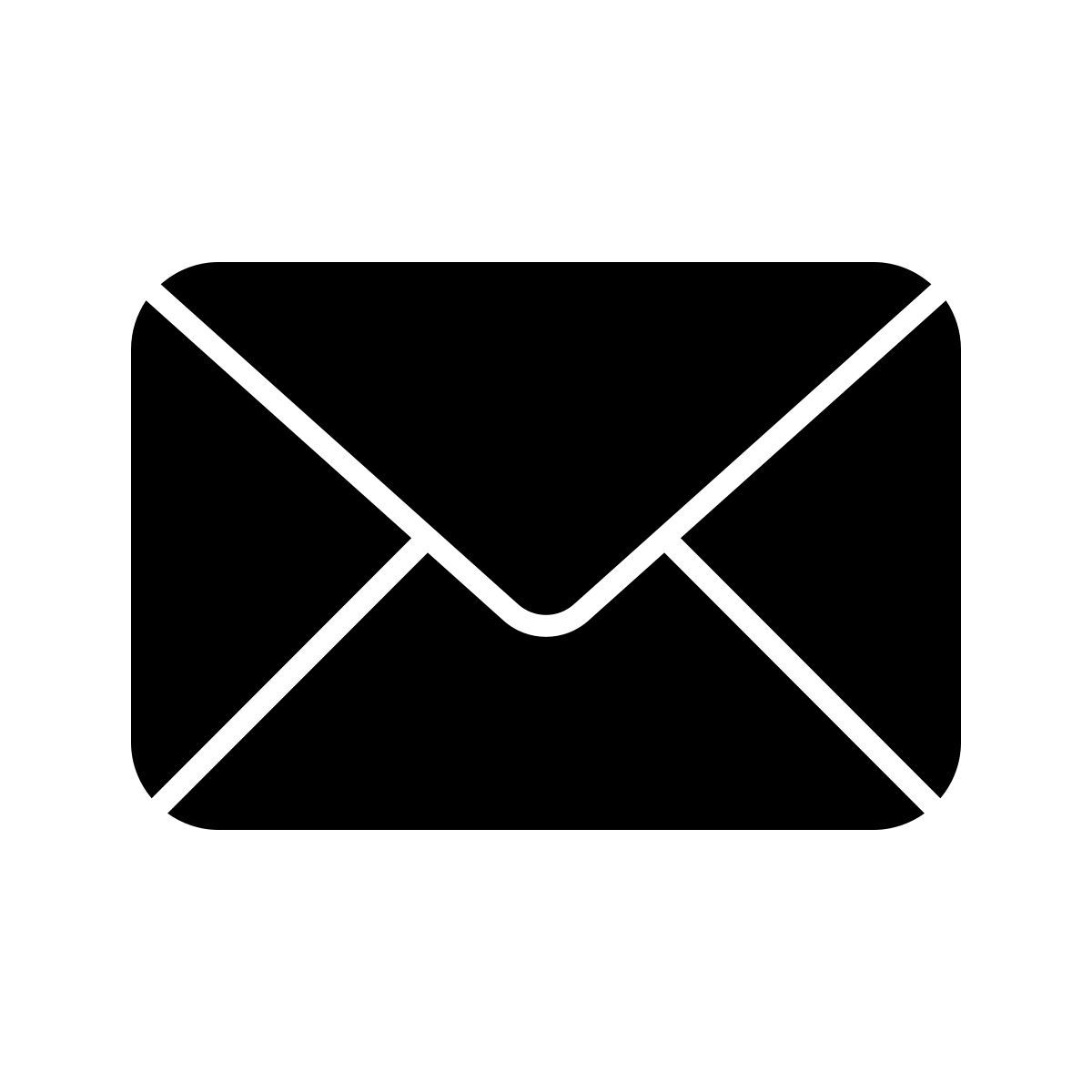 icono correo apple sf ultralight filled estilo