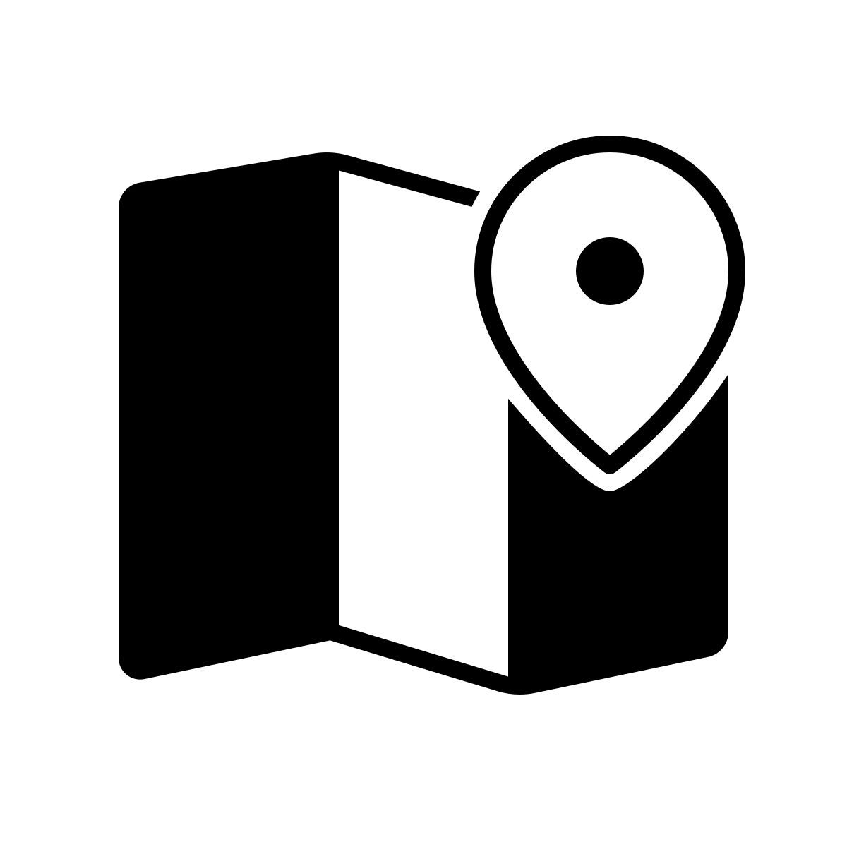 icona mappa con segnaposto apple sf ultralight filled stile
