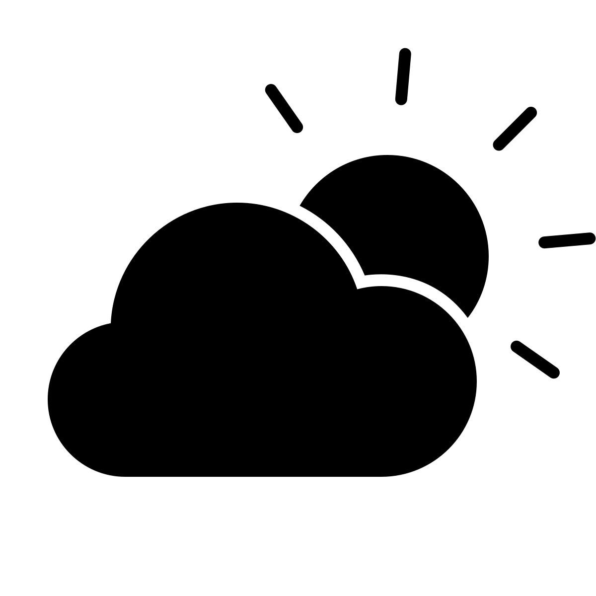 apple sf ultralight filled style 白天晴间多云 icon