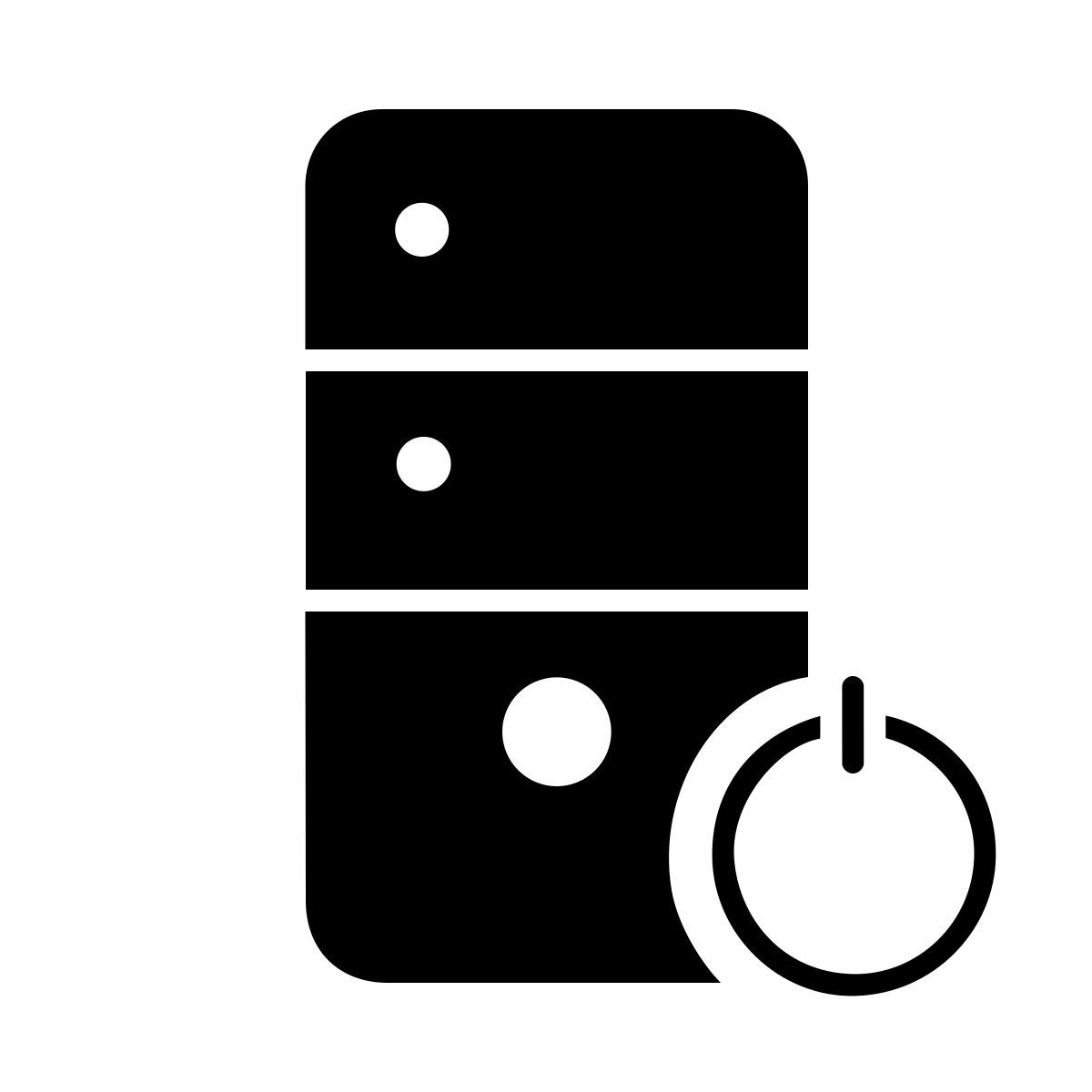 apple sf ultralight filled style server shutdown icon