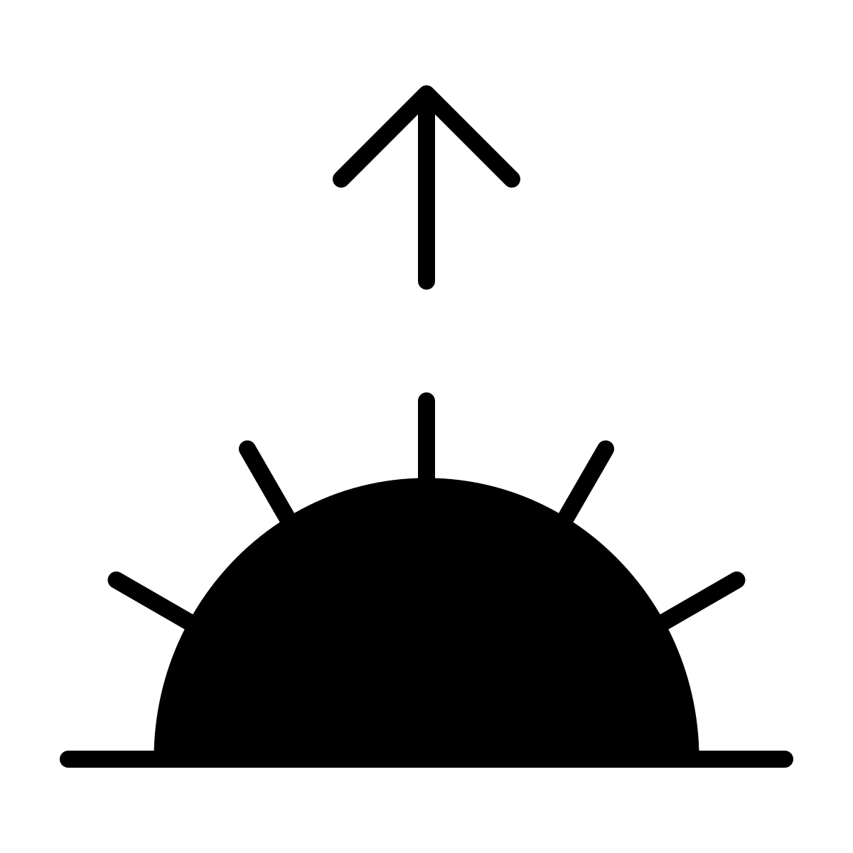 apple sf ultralight filled style sunrise icon
