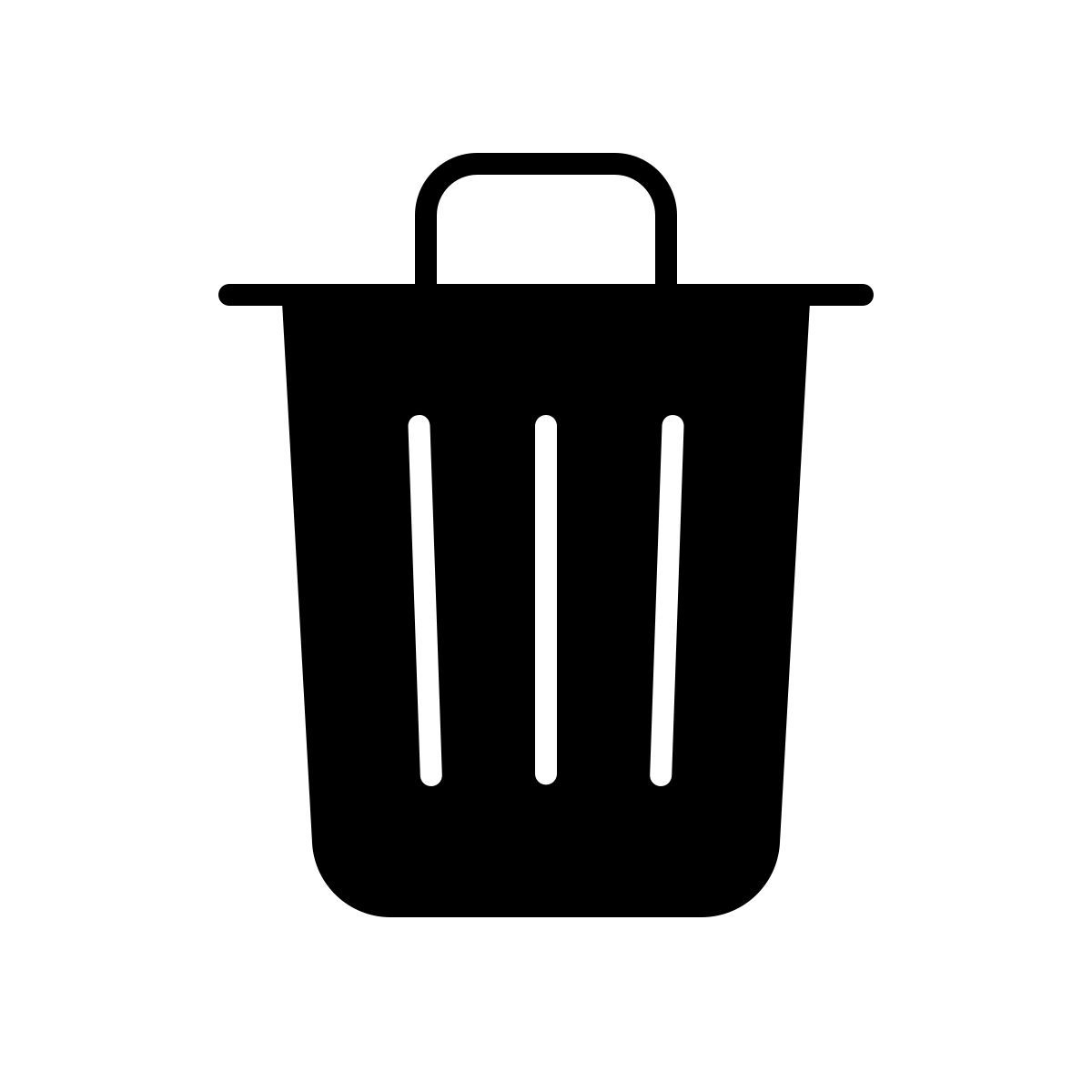 apple sf ultralight filled style trash icon