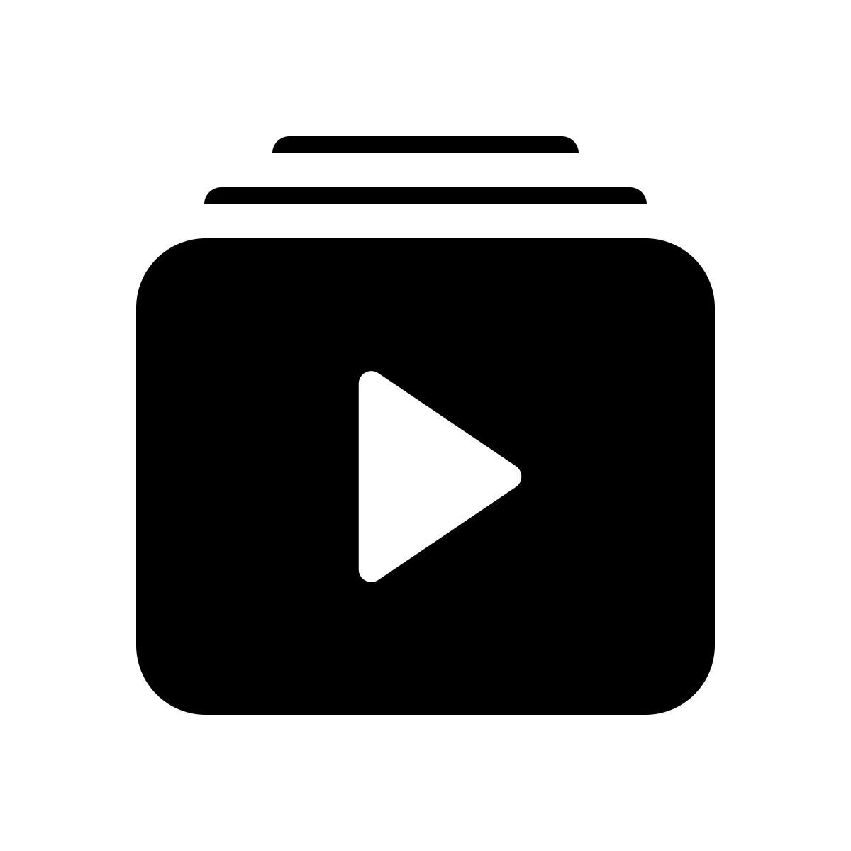 apple sf ultralight filled style liste de lecture vidéo icon