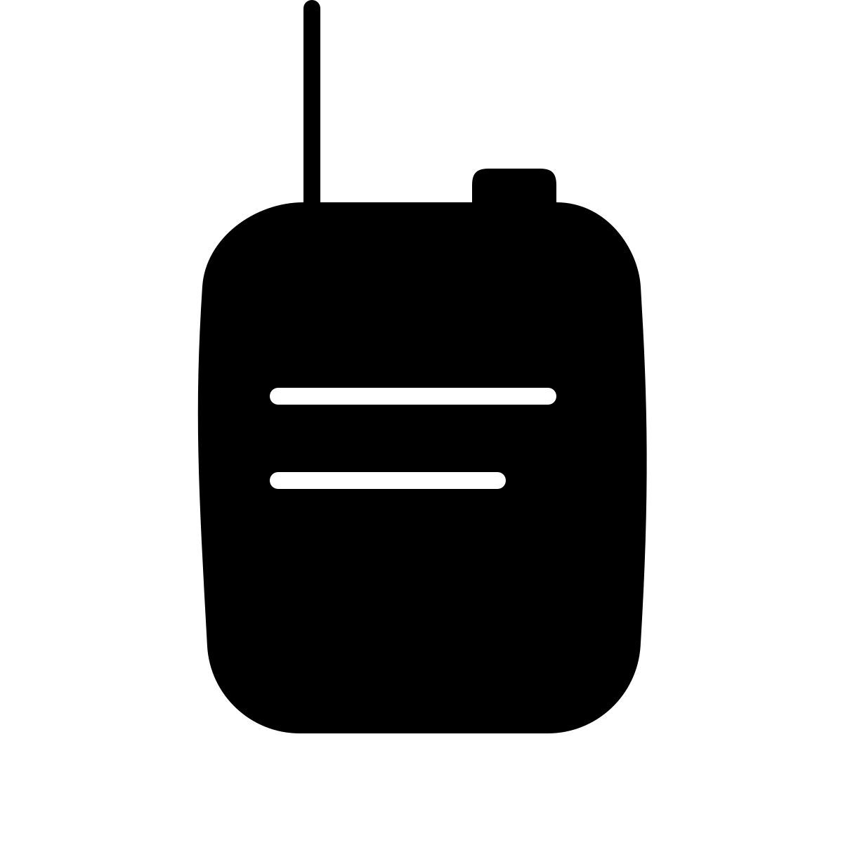 apple sf ultralight filled style walkie talkie de radio icon