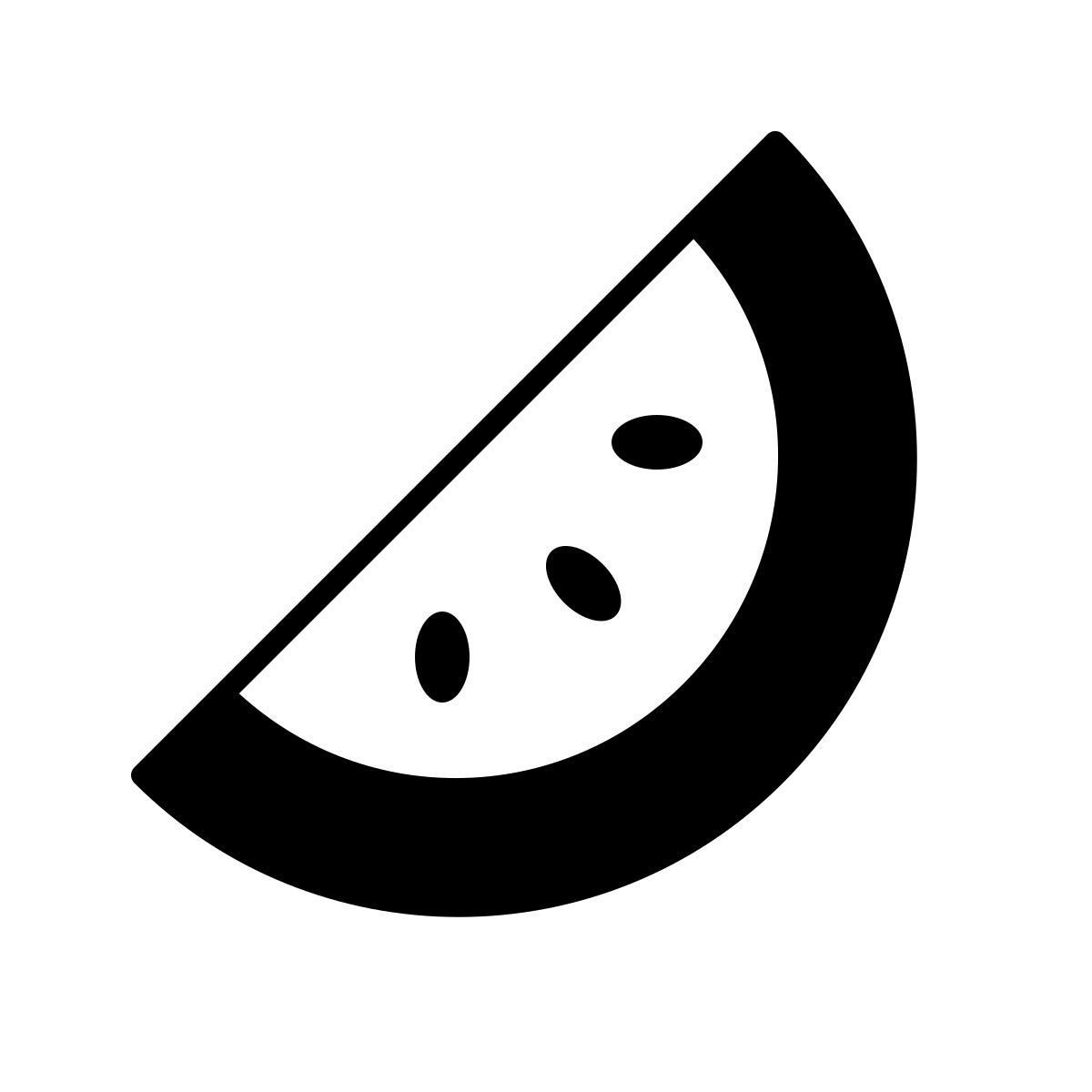 apple sf ultralight filled style watermelon icon