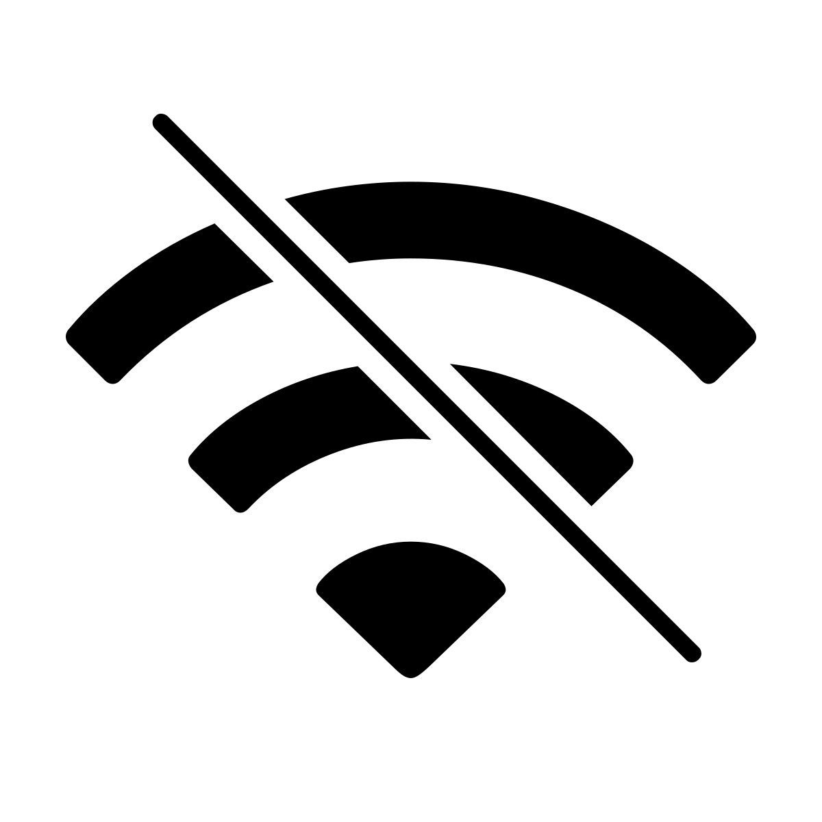 apple sf ultralight filled style wi fi off icon