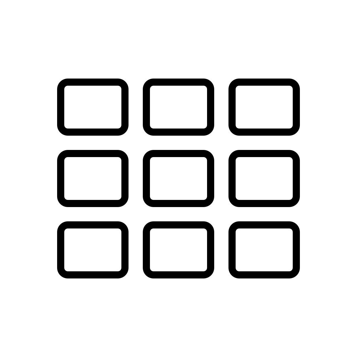 apple sf ultralight style grid view icon