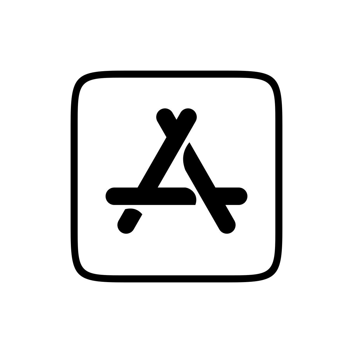 apple sf ultralight style 应用商店 icon