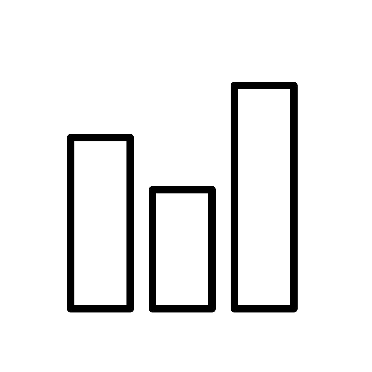 icona bar chart apple sf ultralight style