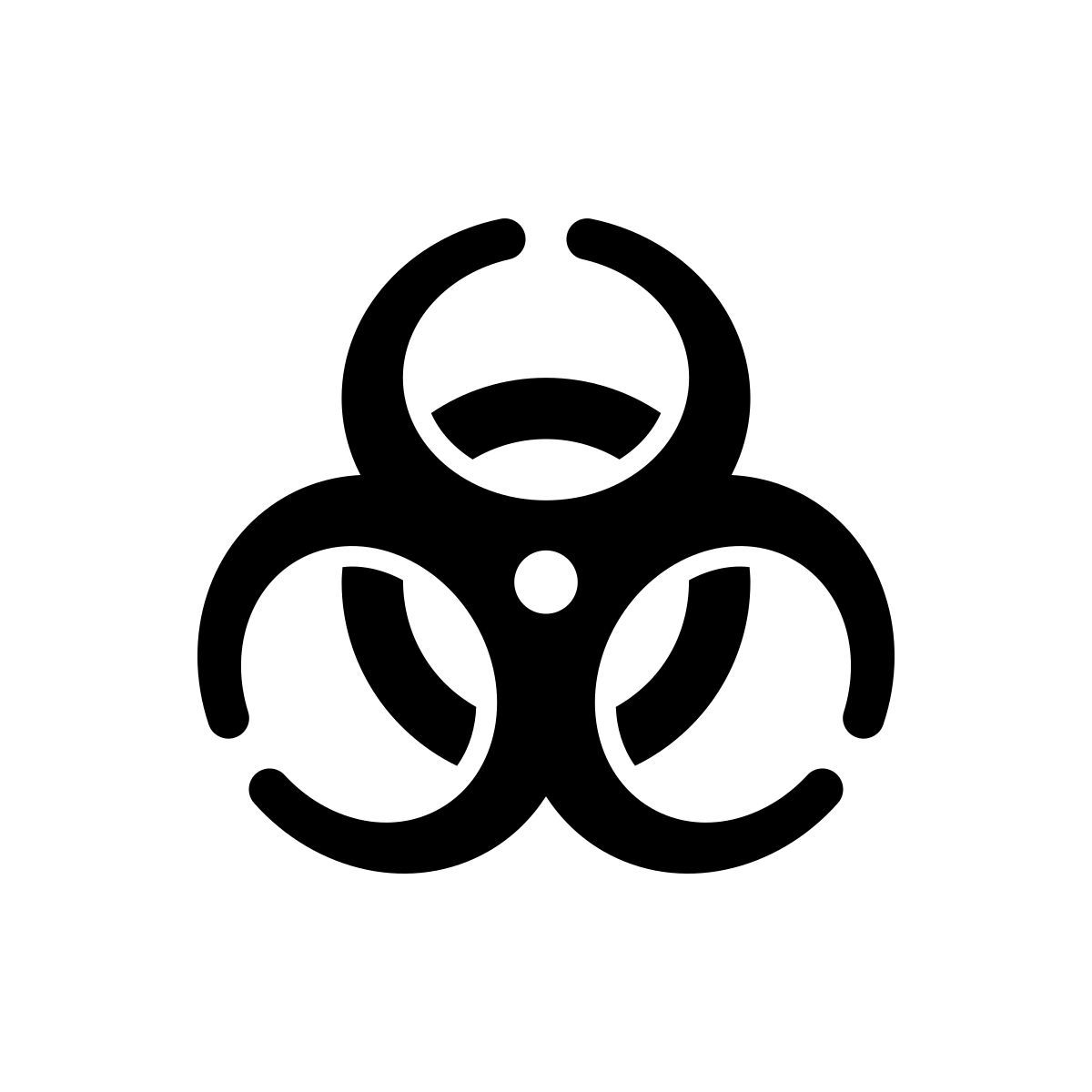 apple sf ultralight style riesgo biológico icon