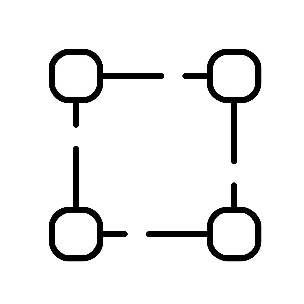 apple sf ultralight style blockchain technology icon