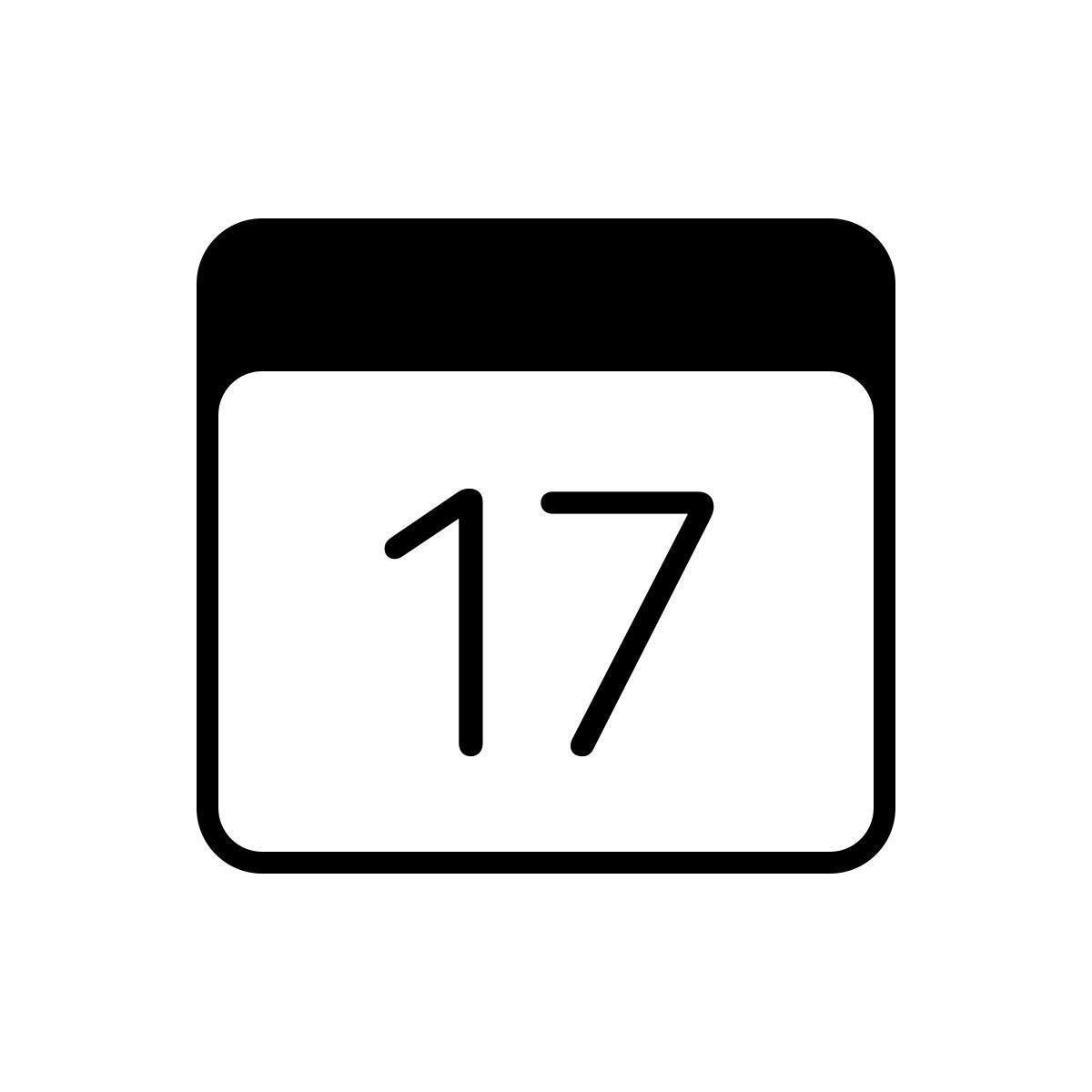 apple sf ultralight style 日历17 icon