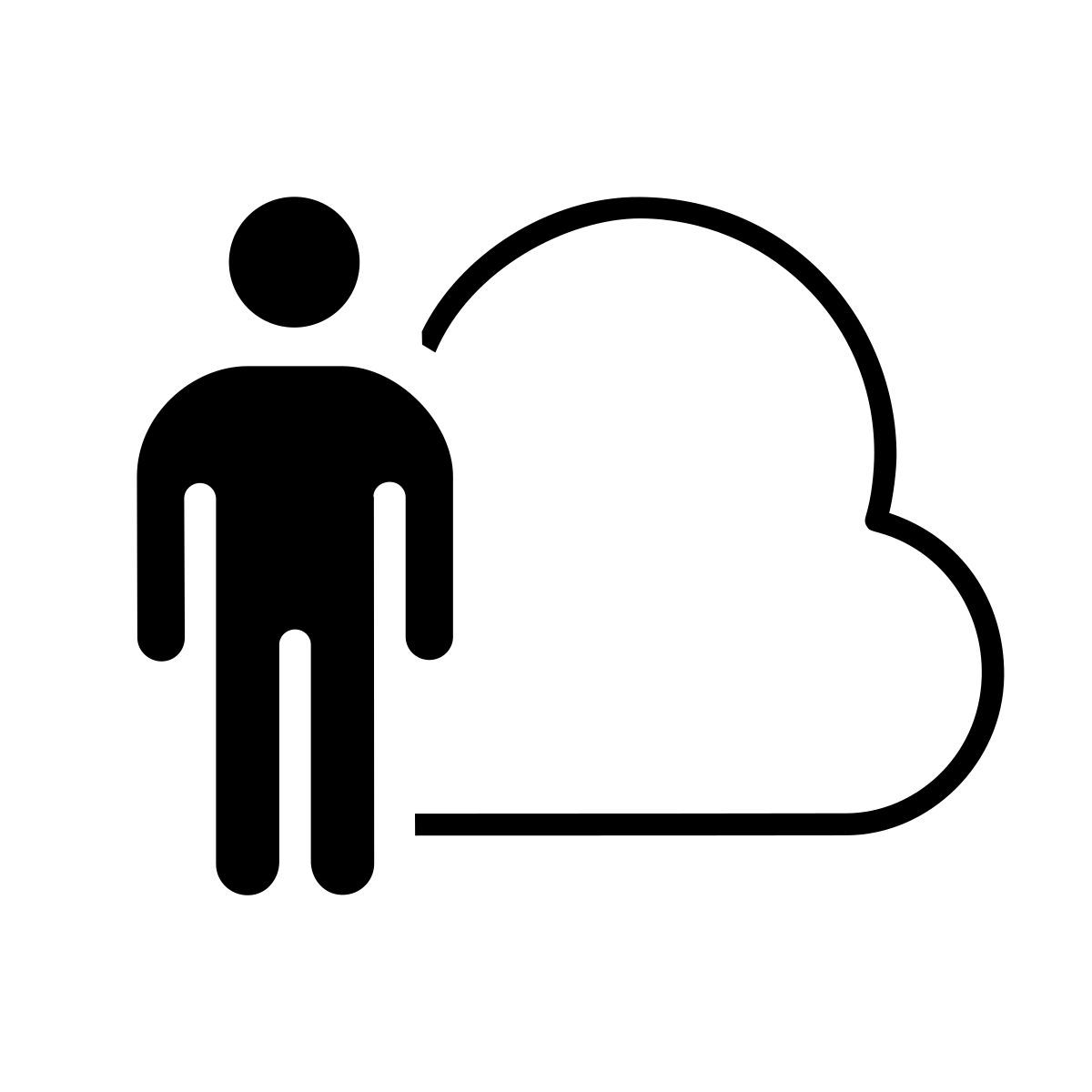 apple sf ultralight style cloud business icon