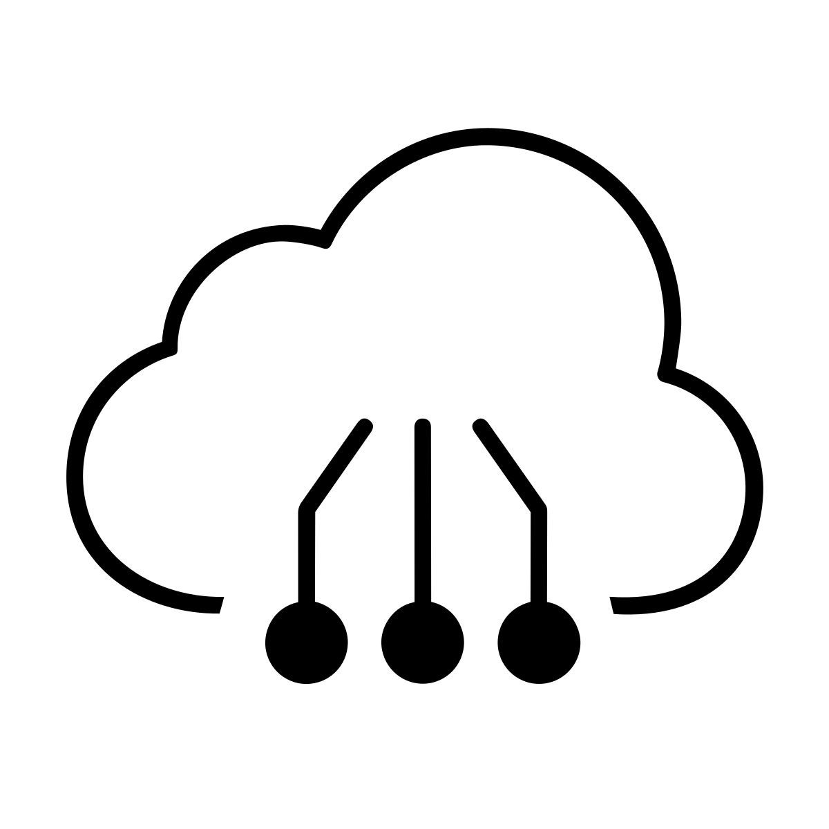 apple sf ultralight style cloud computing icon