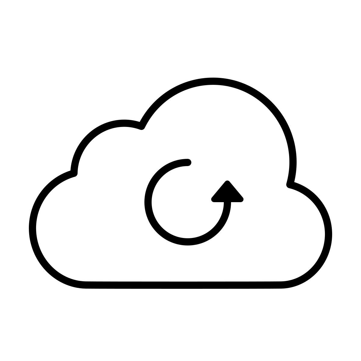 apple sf ultralight style 클라우드 새로 고침 icon