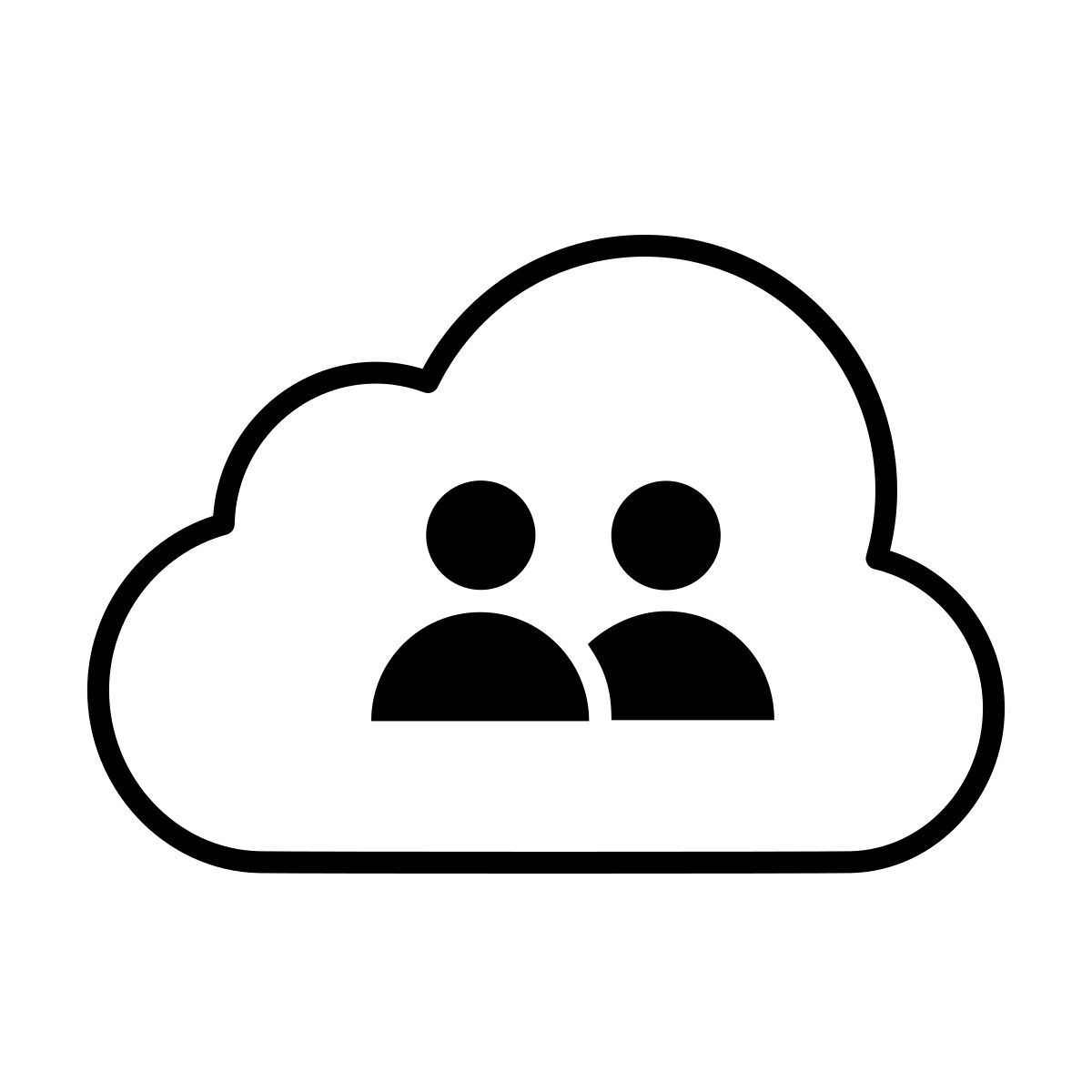 apple sf ultralight style cloud user group icon