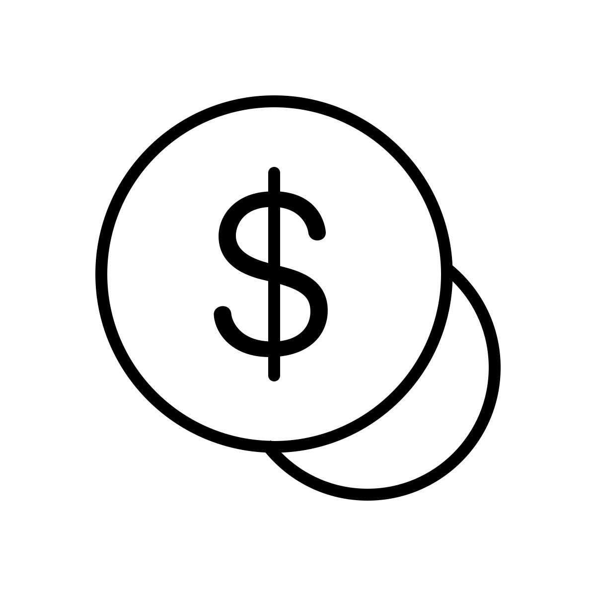 apple sf ultralight style coins icon