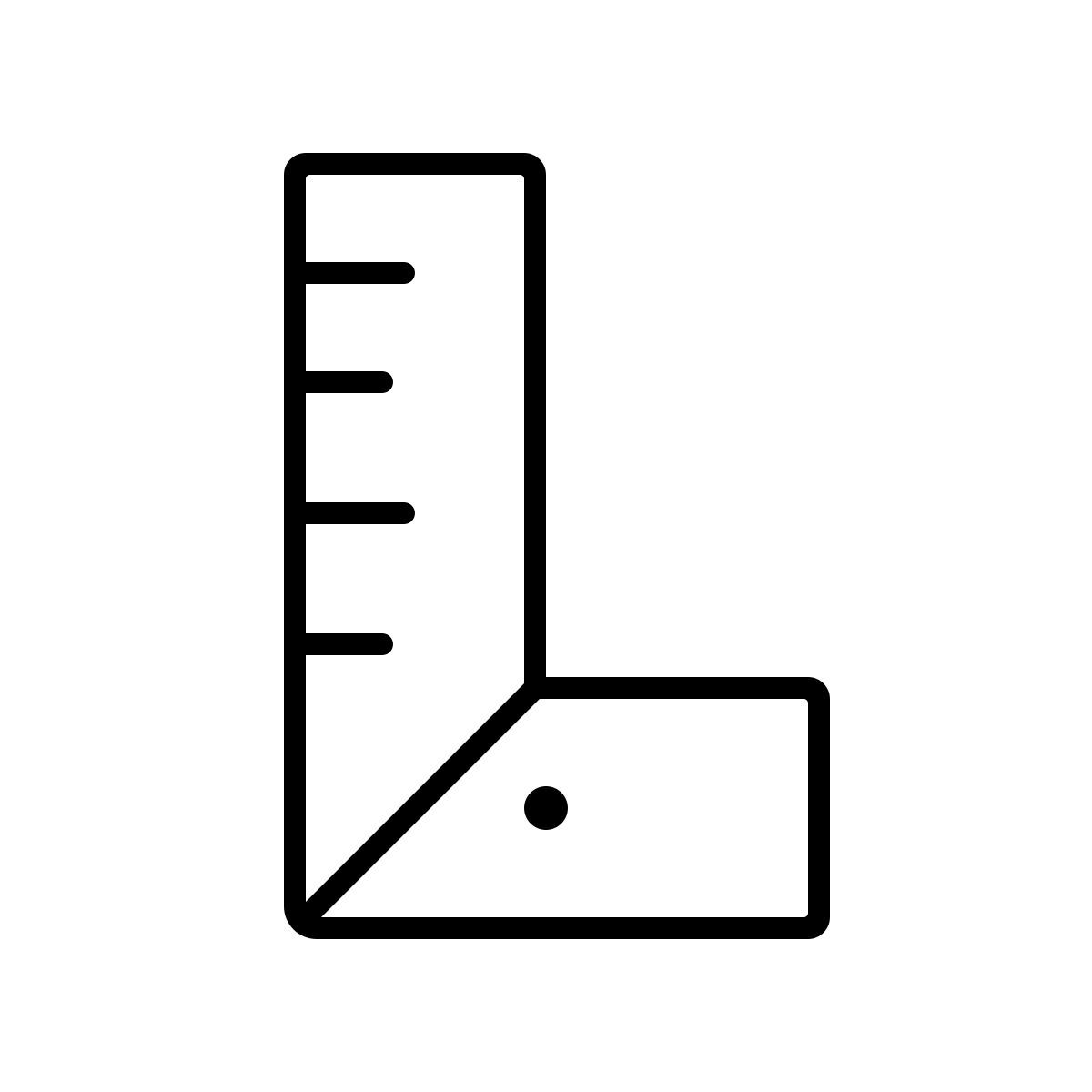 apple sf ultralight style construction carpenter ruler icon