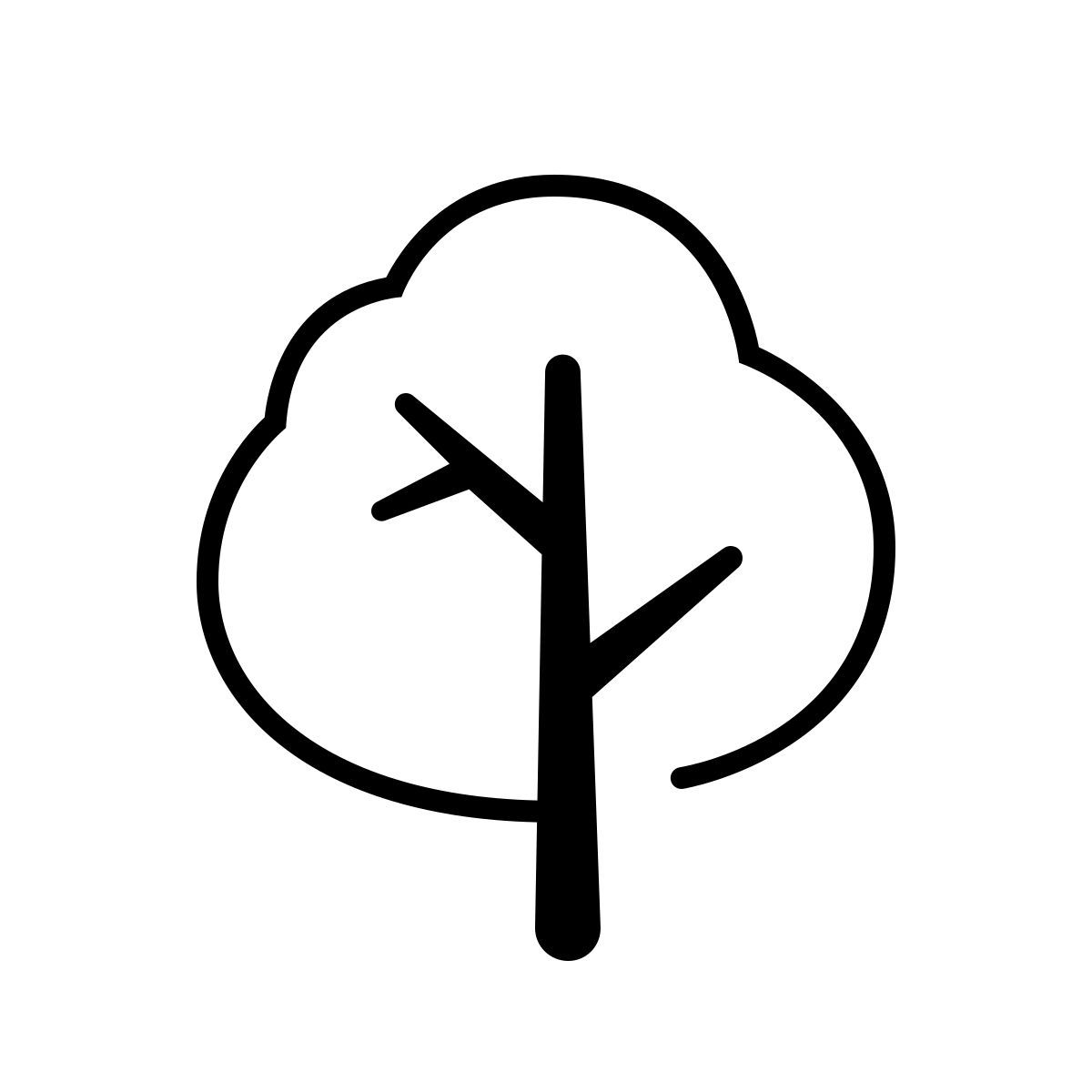 apple sf ultralight style oak tree icon