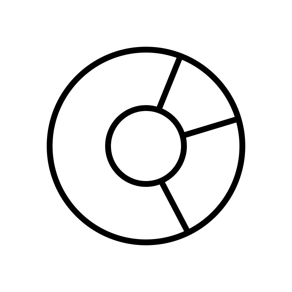icona doughnut chart apple sf ultralight style