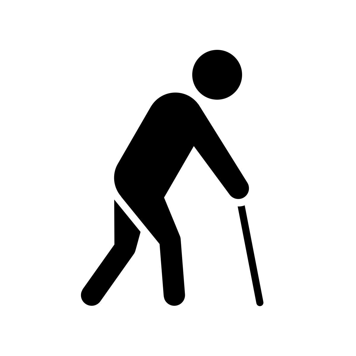 apple sf ultralight style ältere person icon