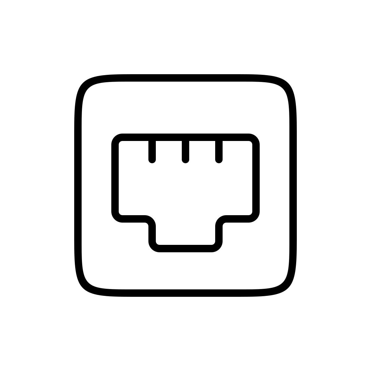 apple sf ultralight style ethernet on icon