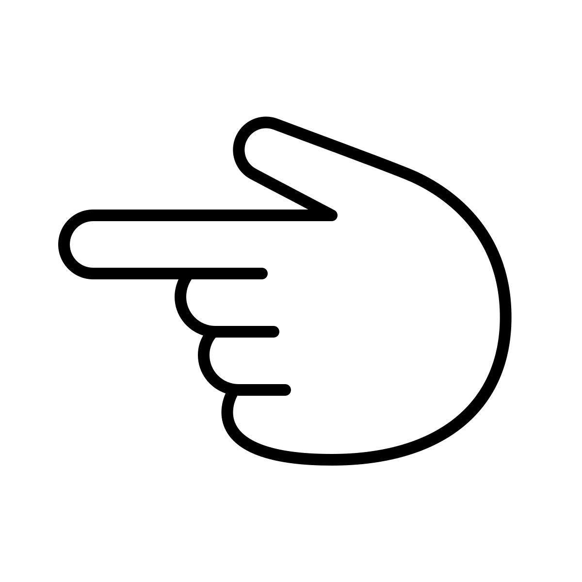 apple sf ultralight style mano izquierda icon