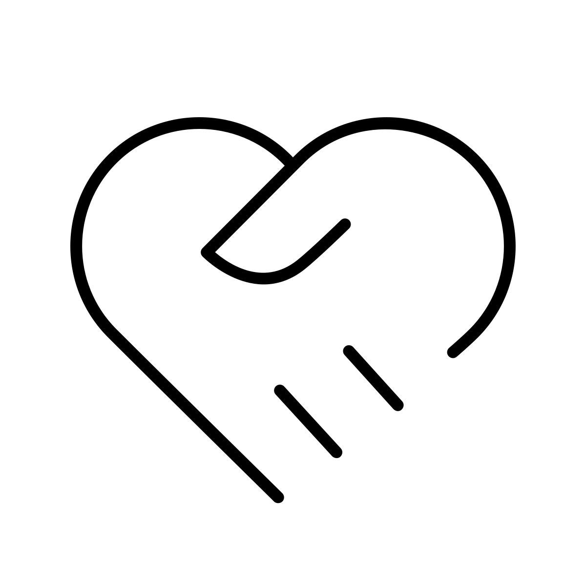 apple sf ultralight Stil händeschütteln herz Icon