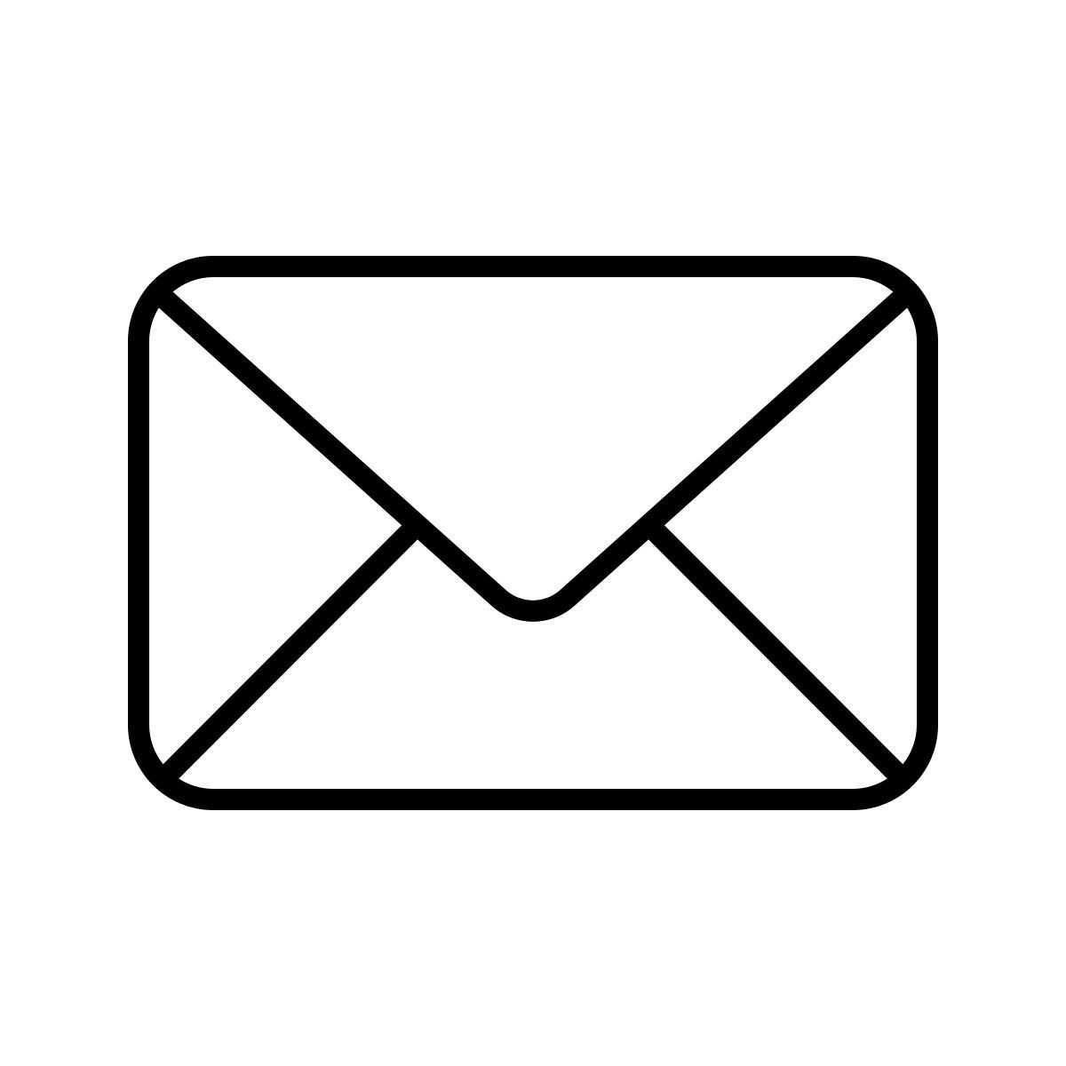 icono correo apple sf ultralight estilo