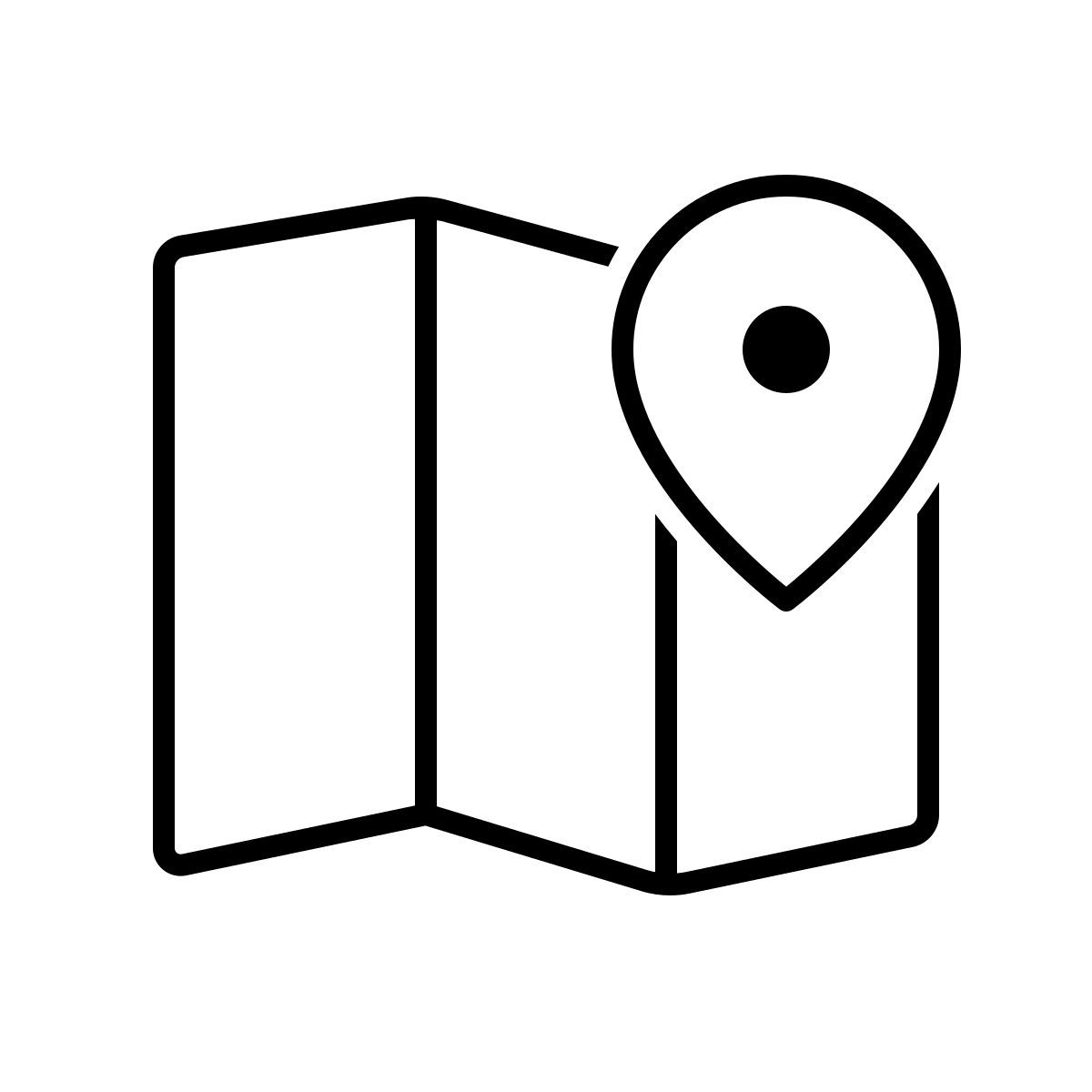 icona mappa con segnaposto apple sf ultralight stile