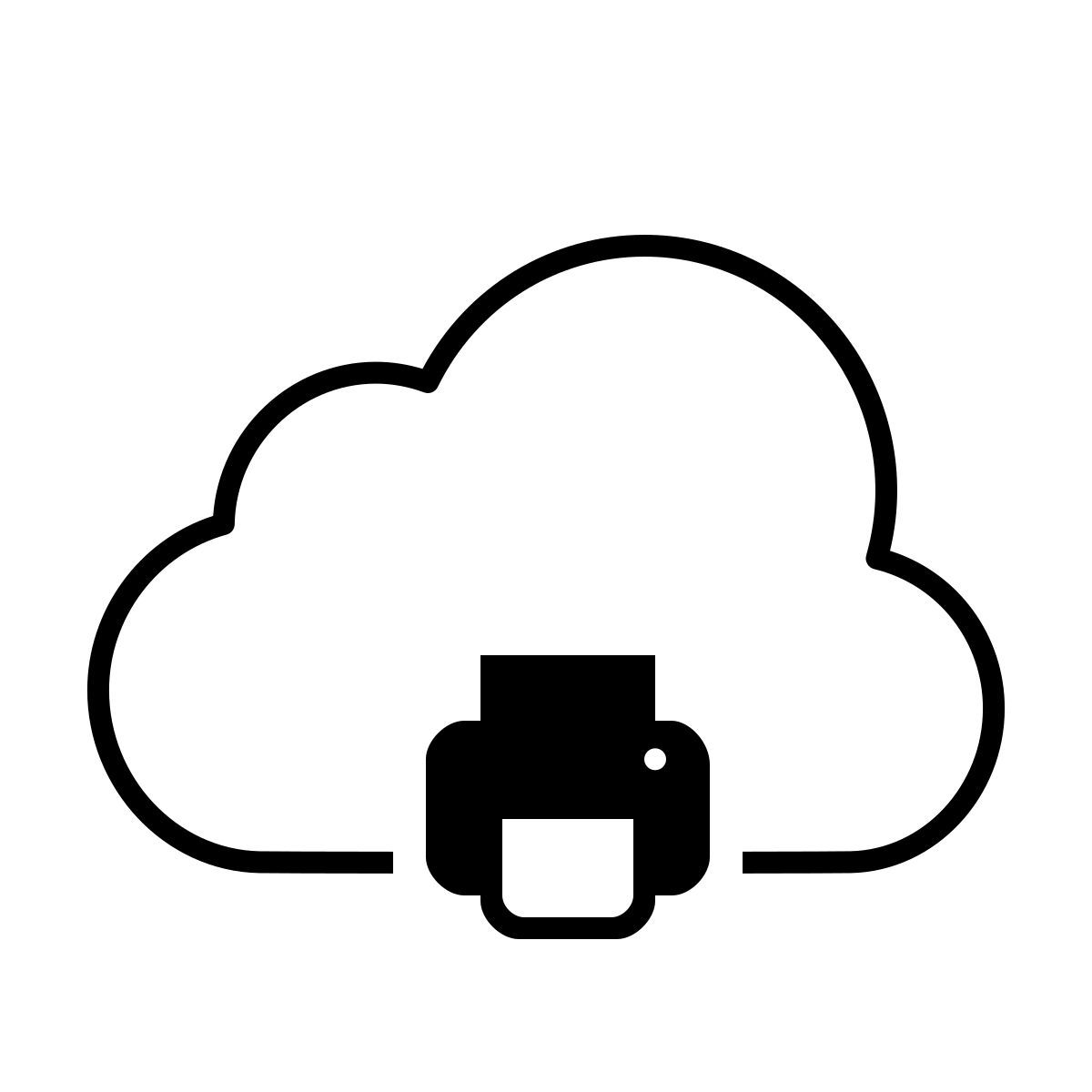 apple sf ultralight style 클라우드에서 인쇄 icon