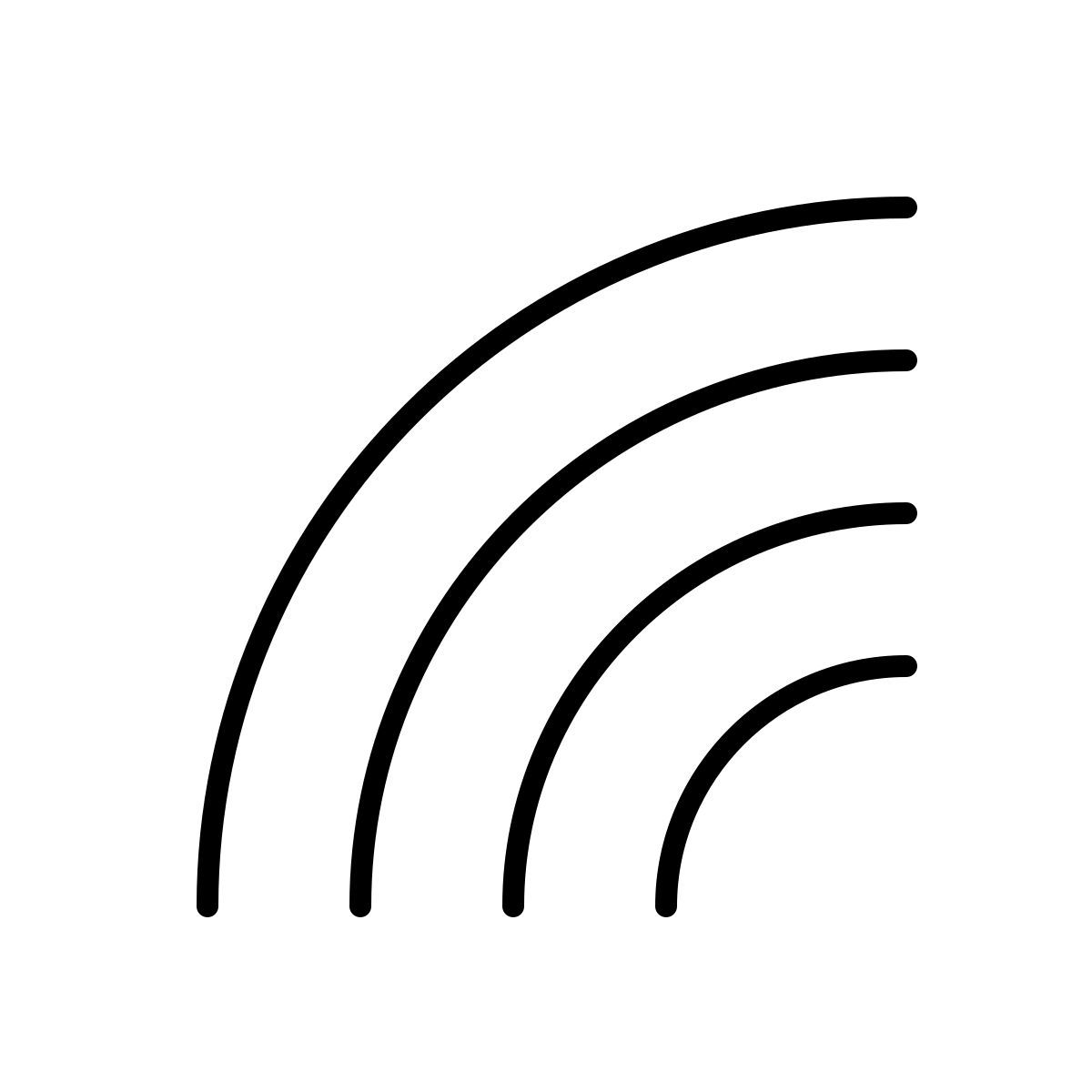 apple sf ultralight style arcoíris icon