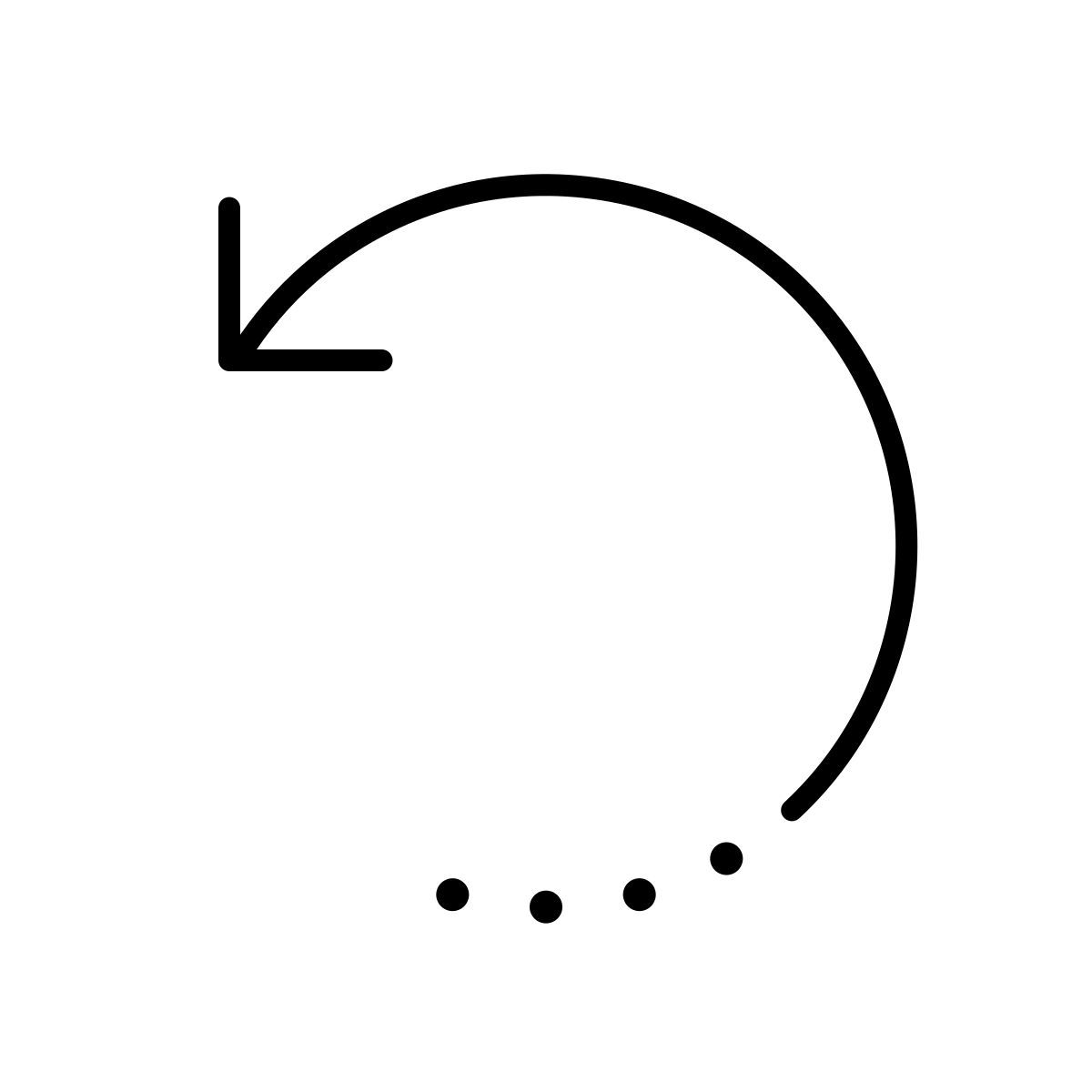 apple sf ultralight style rotate left icon
