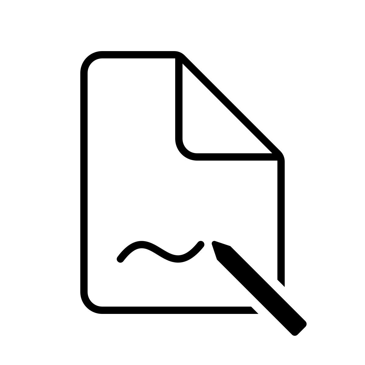 icon assinando um documento apple sf ultralight estilo