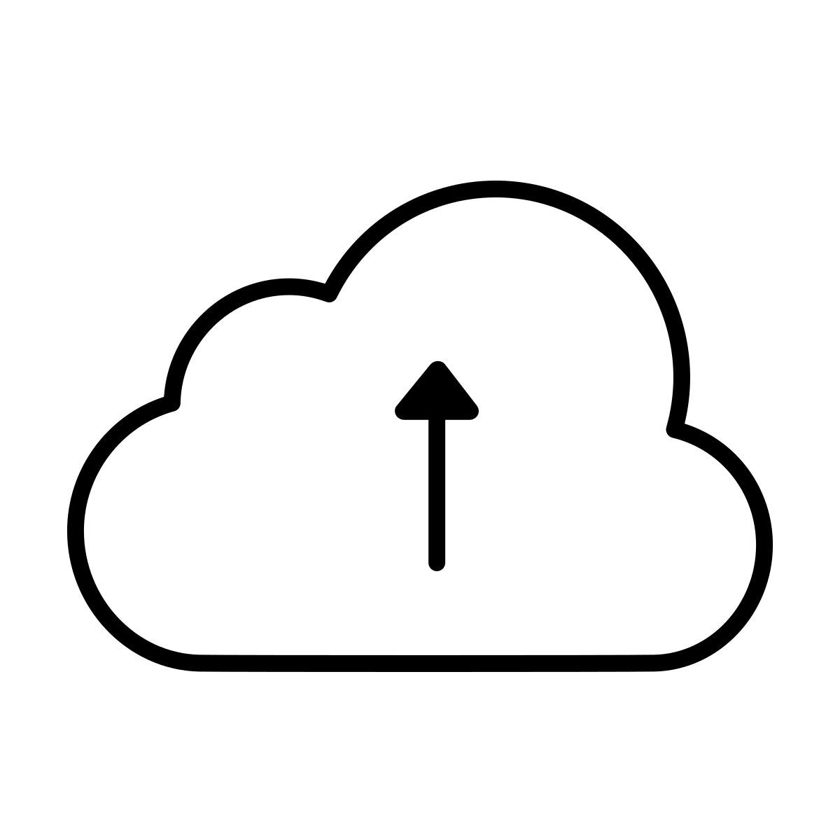 apple sf ultralight style 클라우드에 업로드 icon