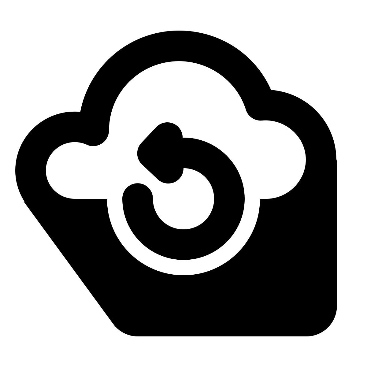 shadow style cloud refresh icon