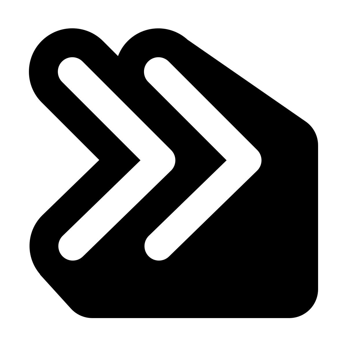 shadow style double right icon