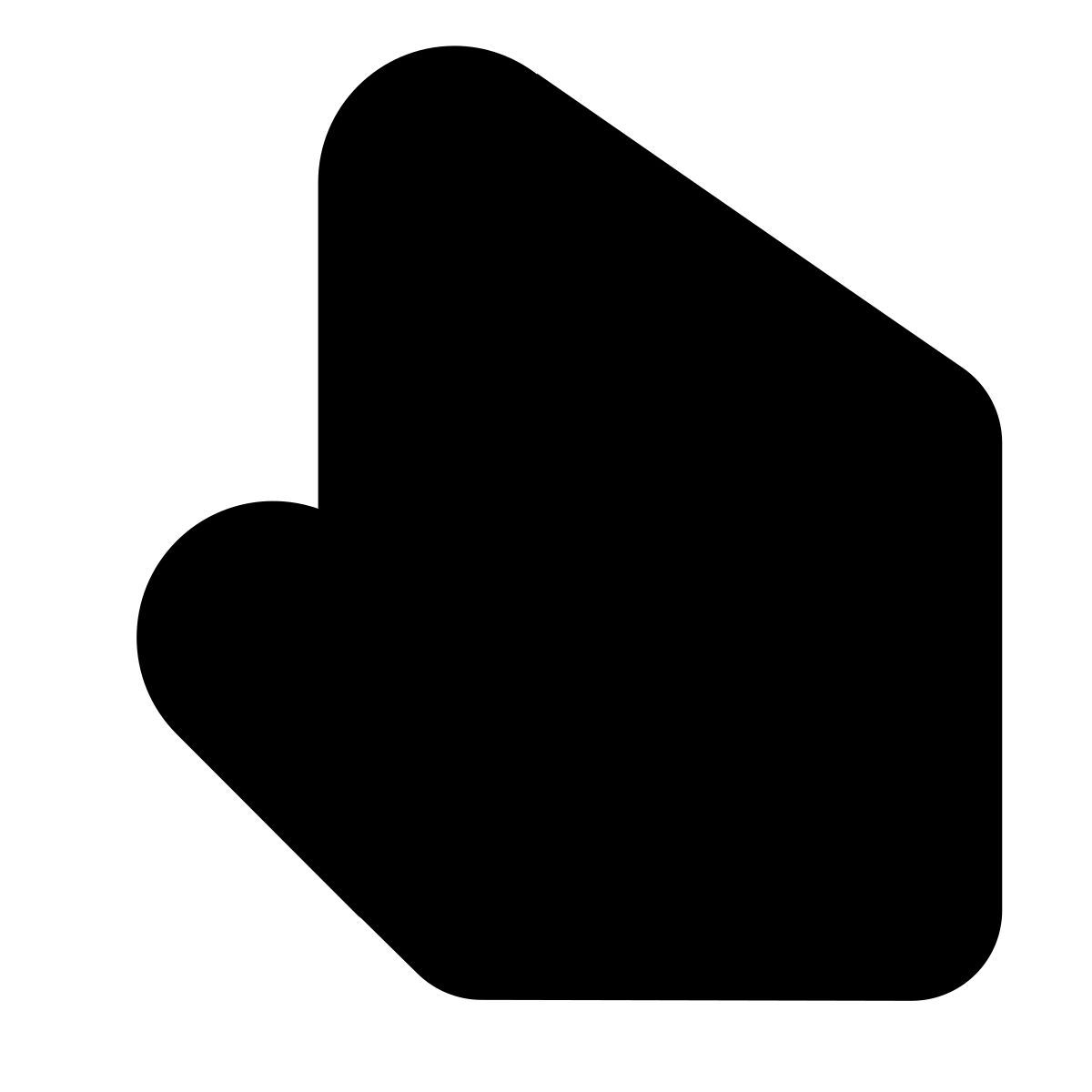 shadow style down icon