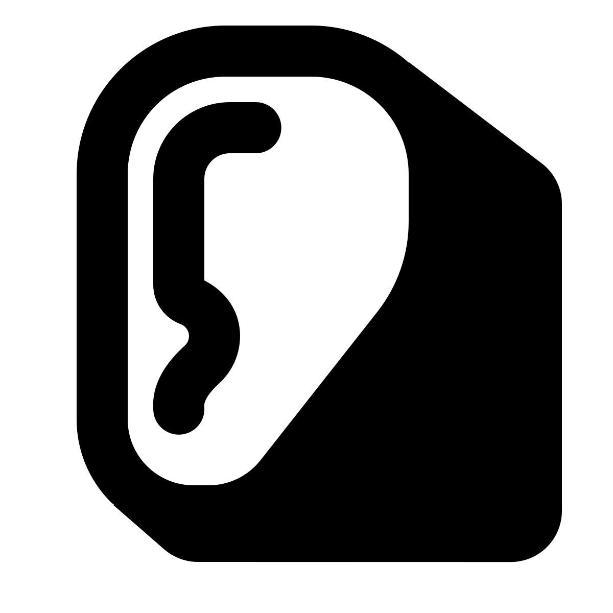 shadow style hearing icon