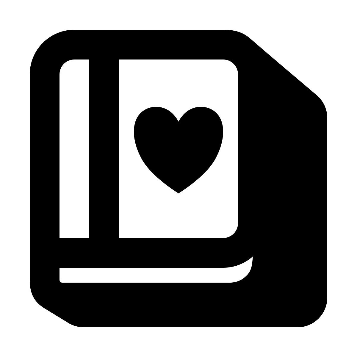 shadow style love book icon