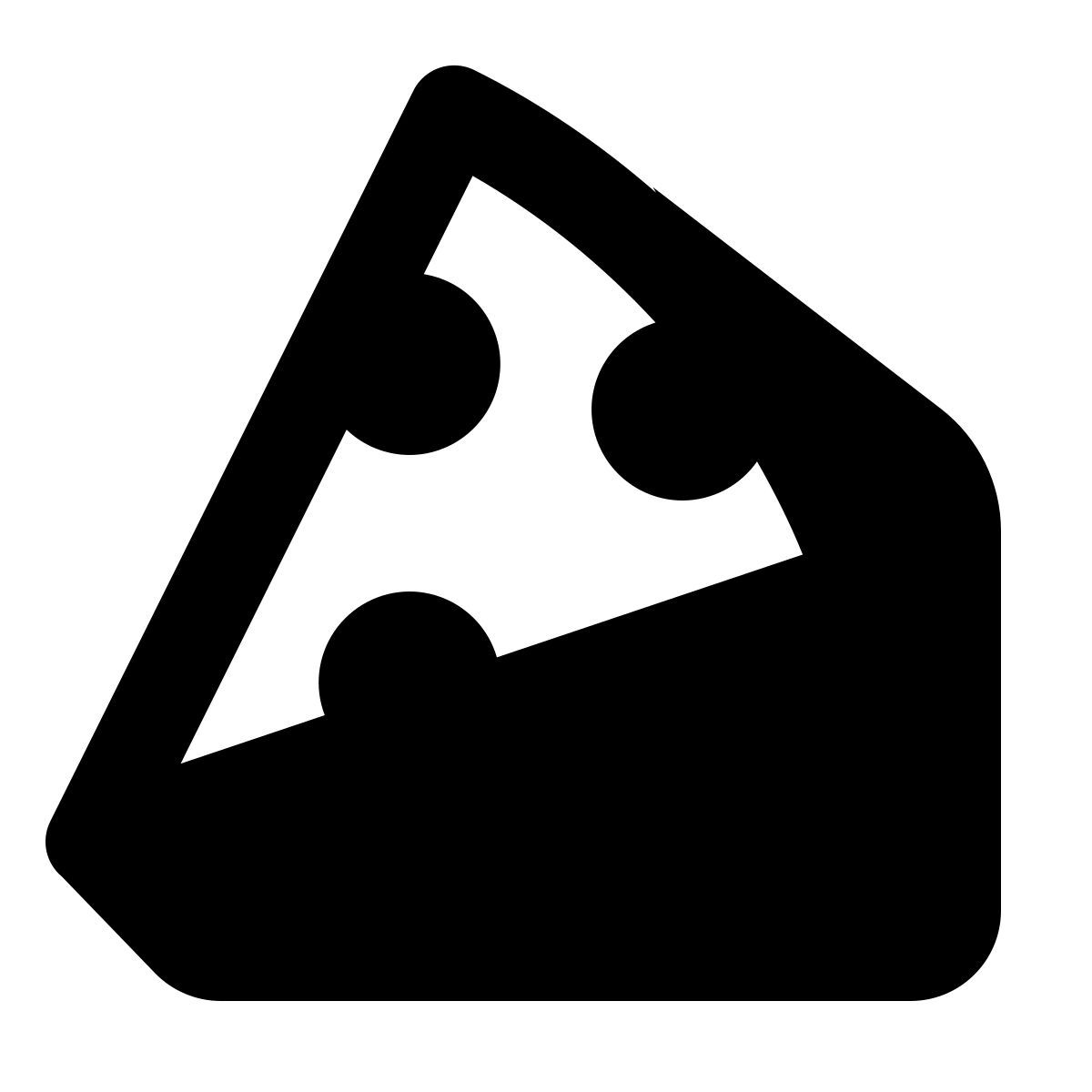 shadow style pizza icon
