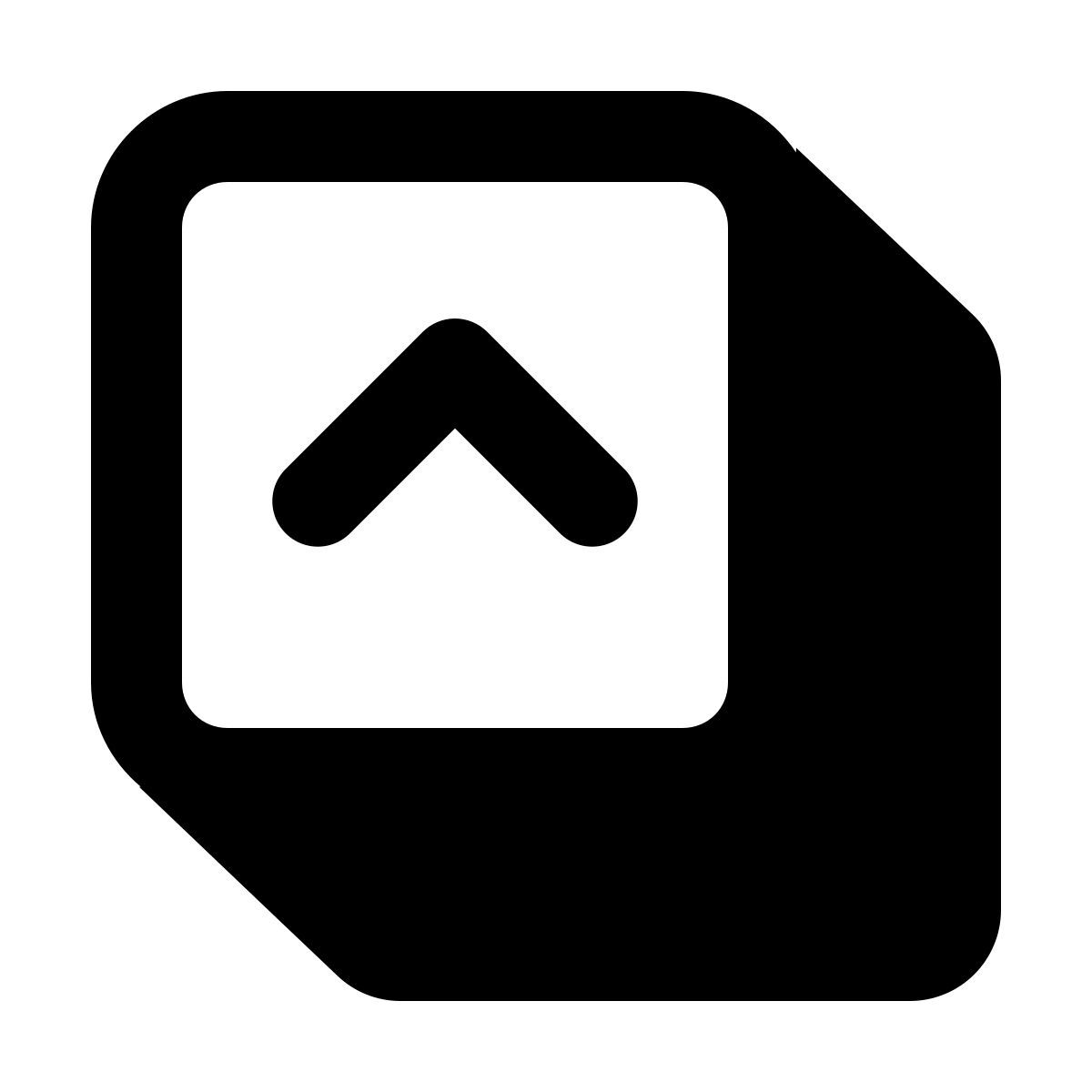 shadow style up squared icon