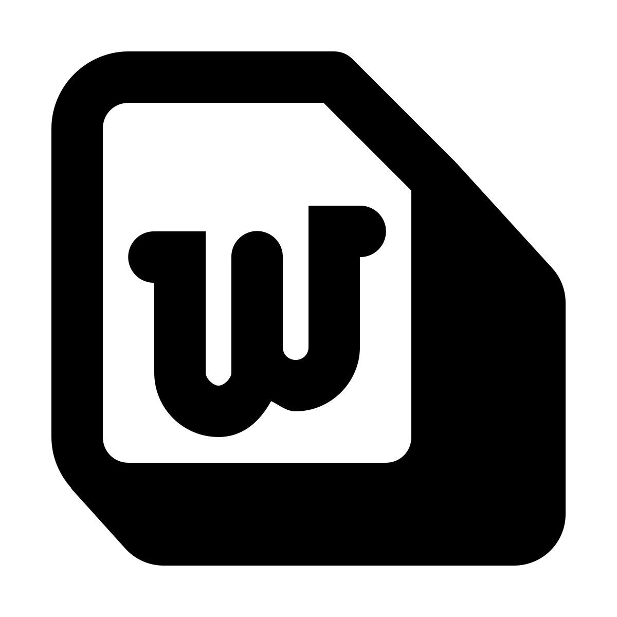 shadow style word icon