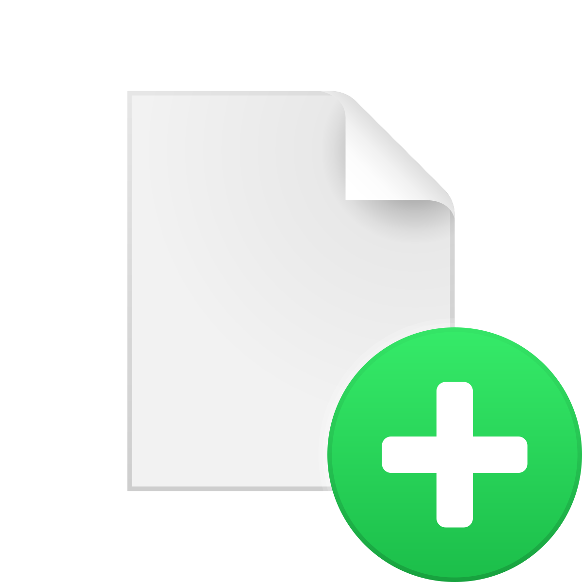 skeuomorphism style add file icon