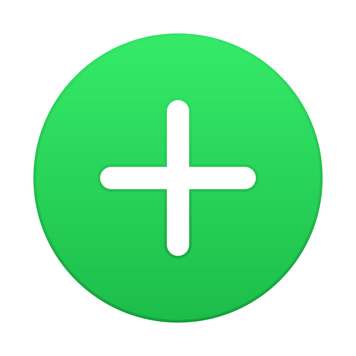 skeuomorphism style add icon