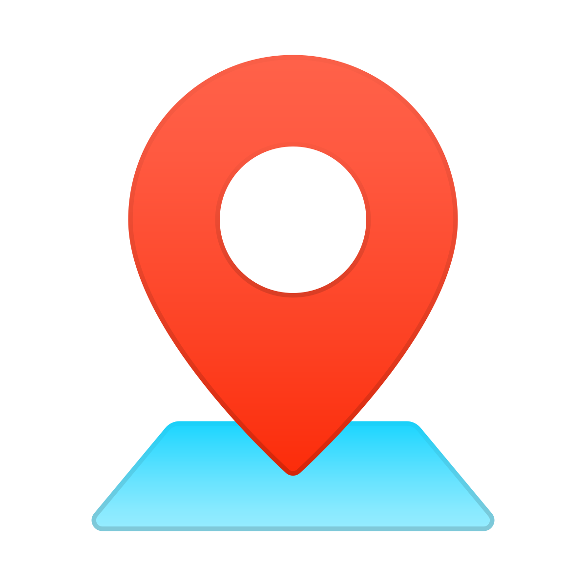 skeuomorphism style address icon