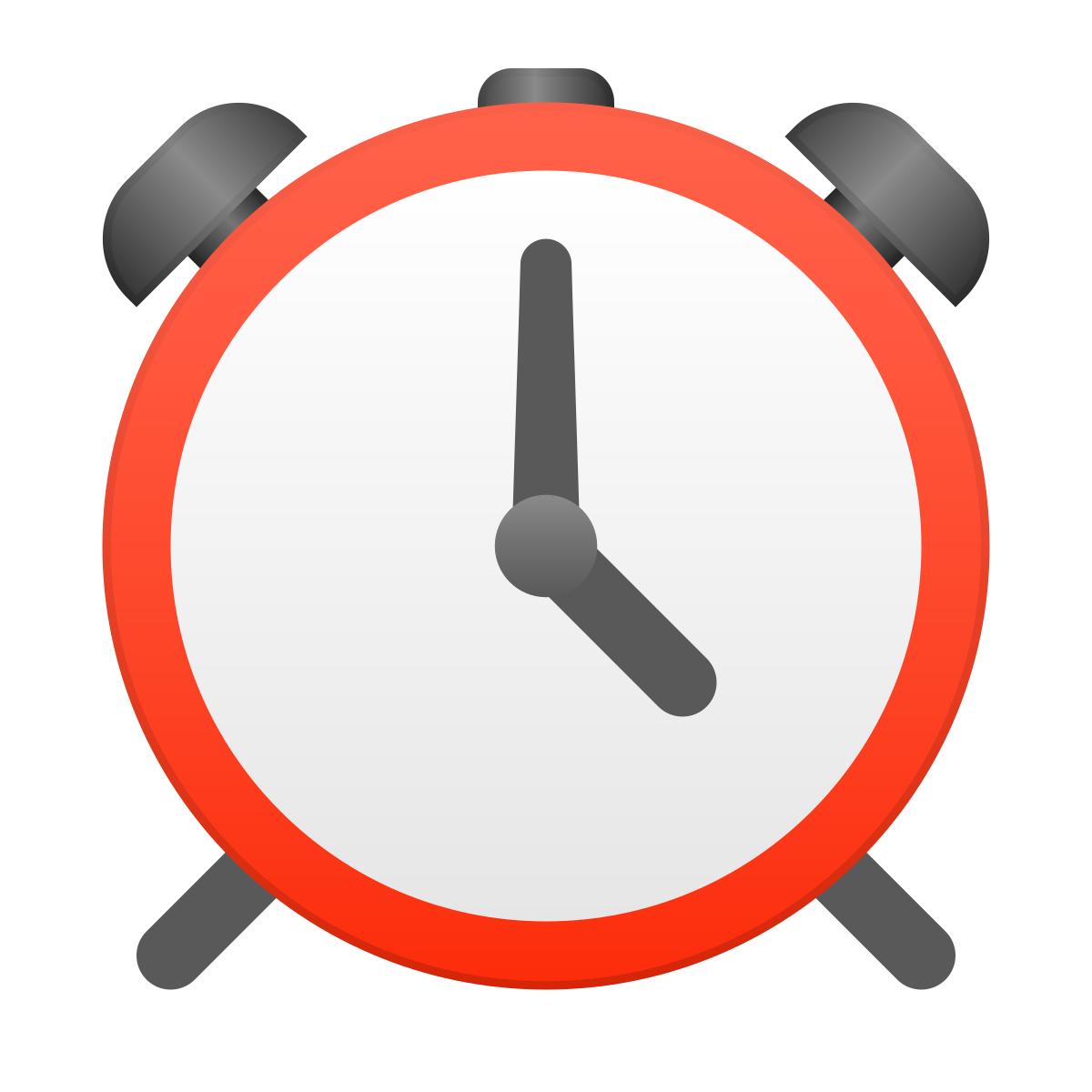 skeuomorphism style alarm clock icon